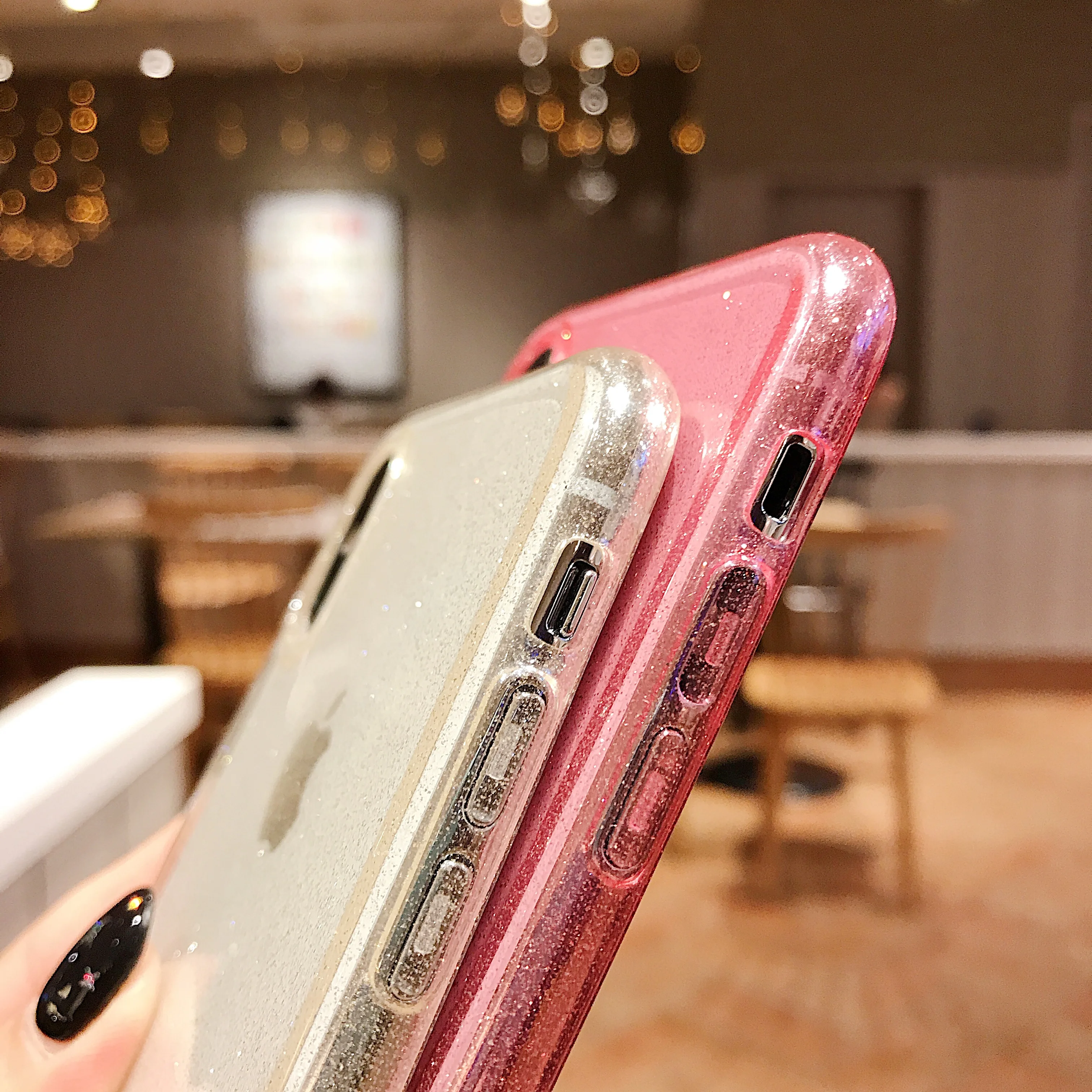 LISCN защитный чехол для телефона для iphone 8Plus 7 8 6s 7P iphone 6 5 5S SE XR Xs мягкий блестящий чехол для iphone Xs Max чехол