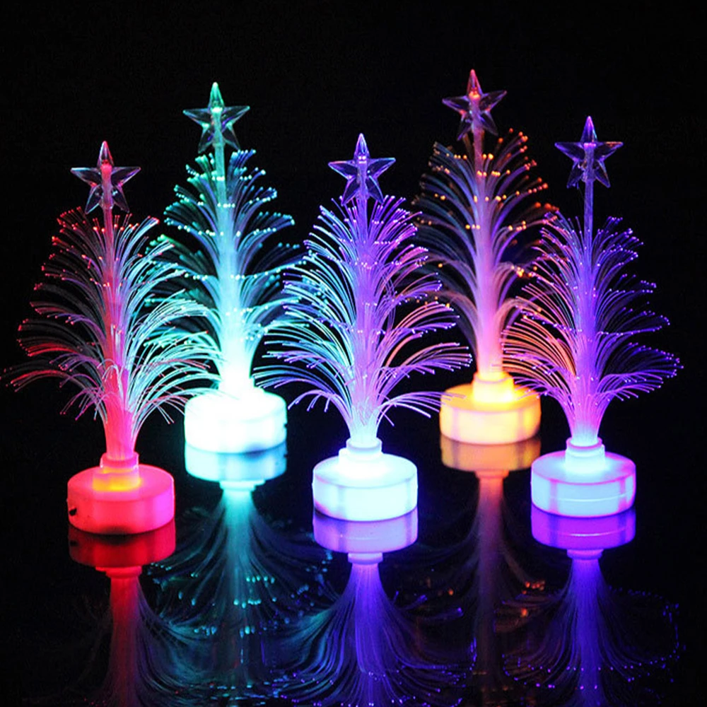 

Electronic Christmas Tree Nightlight Optical Fiber LED Flashing Colorful Toys