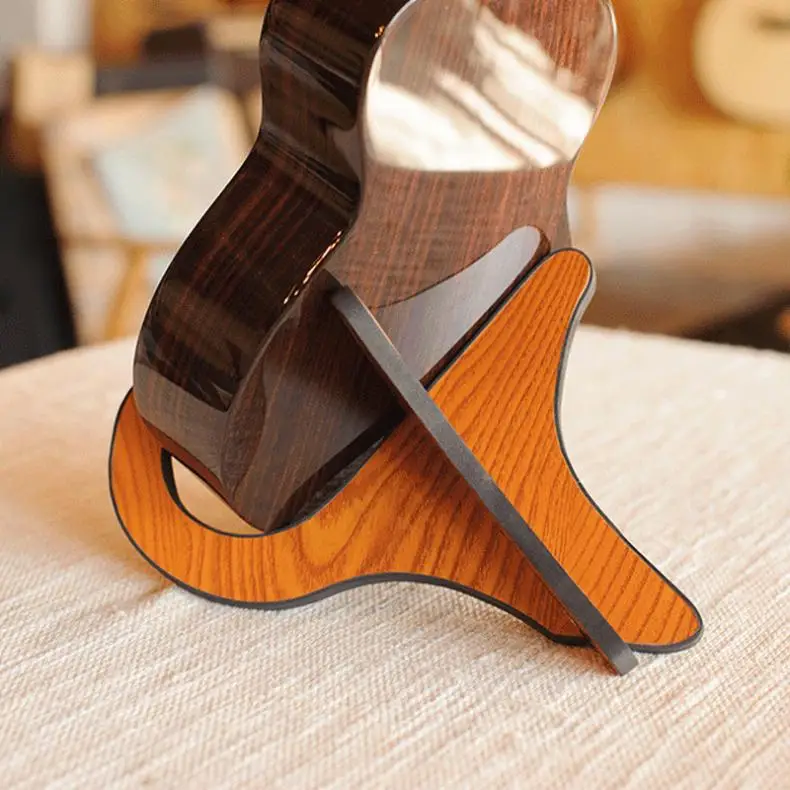 

Portable Ukulele Wooden Foldable Holder Stand Collapsible Vertical Guitar Bass Violin Display Stand Rack Instrument Part