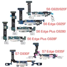 1 шт. для samsung Galaxy S6 S7 Edge Plus 920F G9280 G928F G930F G935F зарядное устройство зарядный порт док-станция Micro USB разъем гибкий кабель