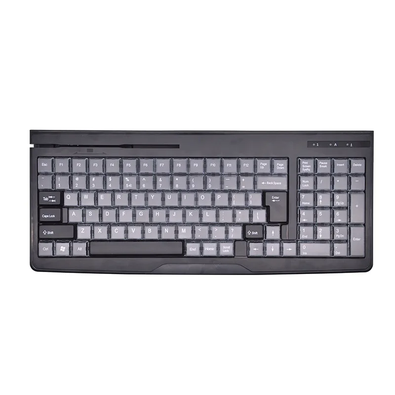 

New Cash Storage Keyboard Fully Transparent Key Cap Anti-Wear Universal Keyboard Supermarket POS Machine Keyboard All Key Cap Wa