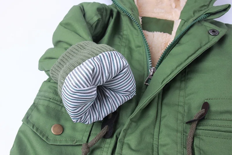 CROAL CHERIE Long Style Kids Clothes Winter Jacket For Girls Fleece Velvet Kids Boys Girls Coat Outerwear Overalls For Children (9)