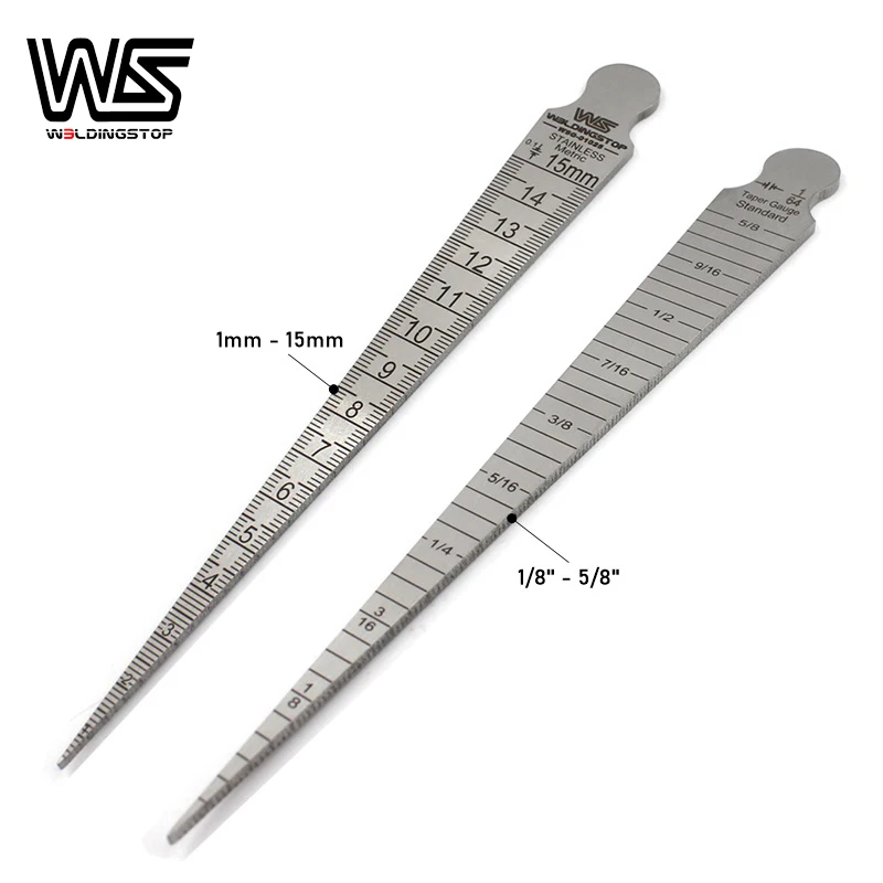 WS Genuine S/S 1-15mm Taper Gauge Feeler Gap Hole slot width gap hole size welding ruler measuring tool | Инструменты