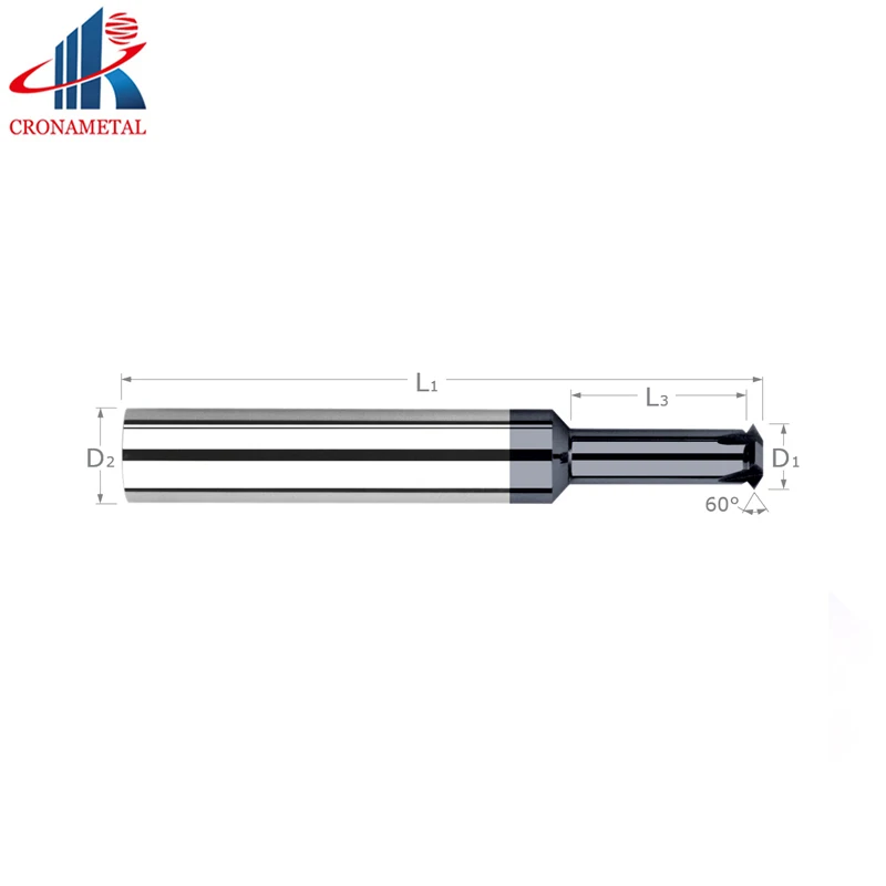 

Cronametal Single flute Carbide thread end mills, Metric thread milling cutter for metal working replace taps