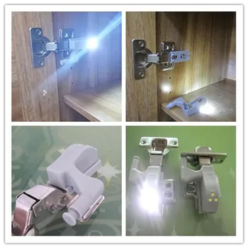 

LED Under Cabinet Light Universal Wardrobe Light LED Sensor Battery Powered Armario Inner Hinge Lamp For Cupboard Closet Kitchen