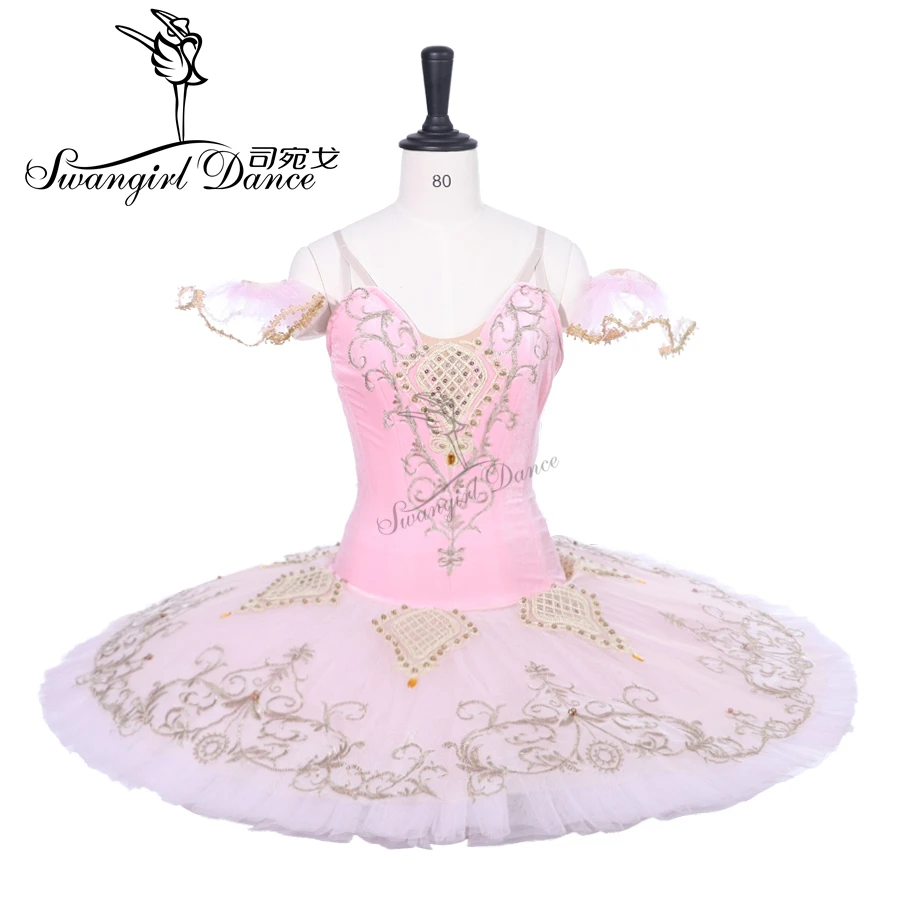 Women Pink Sugar Plum Fairy Platter Competition Ballet Costumes Performance Pancake Tutu Adult Professional Ballet Tutus  BT9229