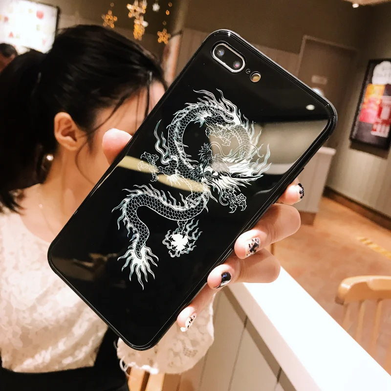 Чехол в виде светящегося стекла для iphone 11 pro Max 7 8 6s Plus Xs чехол для Max XR Cover