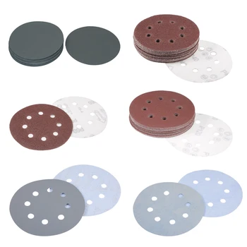 

uxcell Sanding Discs Abrasive Tools 5Inch 8 Hole Hook and Loop Sanding Disc 40-5000 Grit Flocking Sander Paper Woodworking