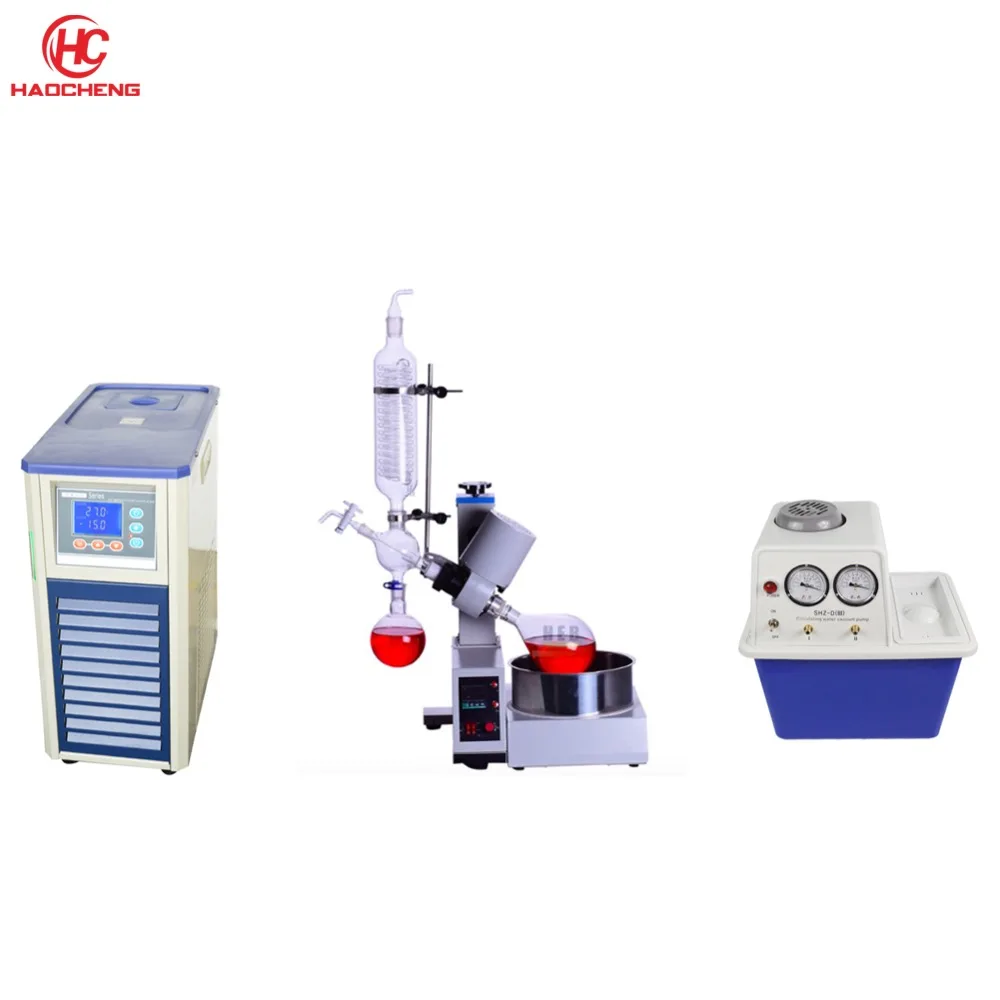 Free Shipping,Top Sale 2L Solvent Distillation Rotary Evaporator,chiller and pump