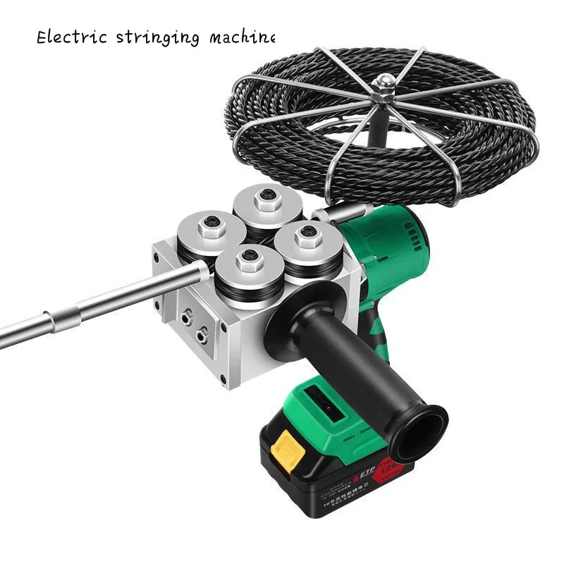 

DY 88VF 10000-20000mA Electrician Stringing Machine Fully Automatic Wall Lead Wire Electric Charging Threading Machine 40m/min