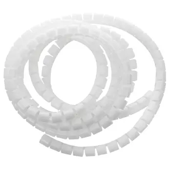

2m Cable Cord Tidy PC TV Wire Organising Tool Spiral Wrap Home Office With Clip white