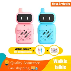 Walkie talkie Robot chargeur USB, 2 pièces, téléphone Portable, enfants espion, éducation de poche, jouets intercom interactifs 