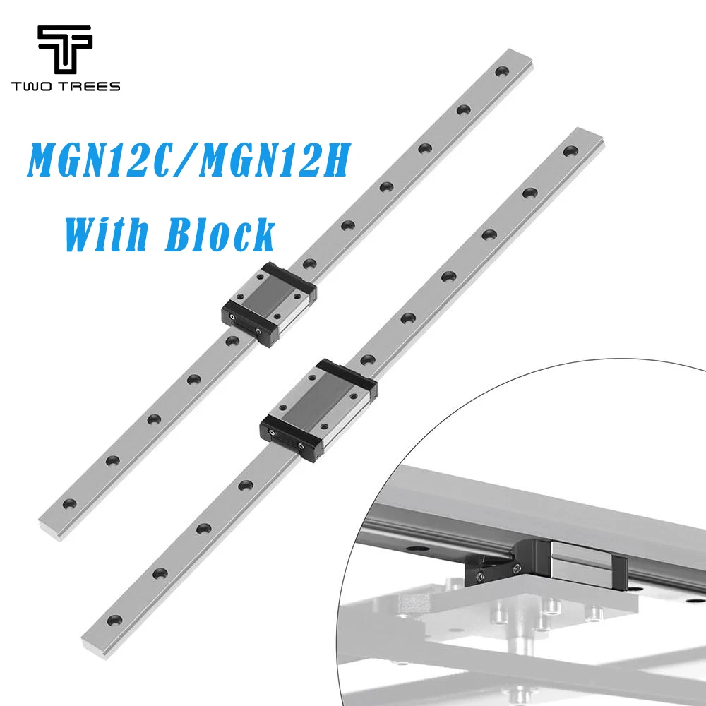 3D Printer Parts Guide Rail MGN12C MGN12H 100 150 200 250 300 350 400 450 500 550mm Miniature Linear Rail Slider For CNC Machine