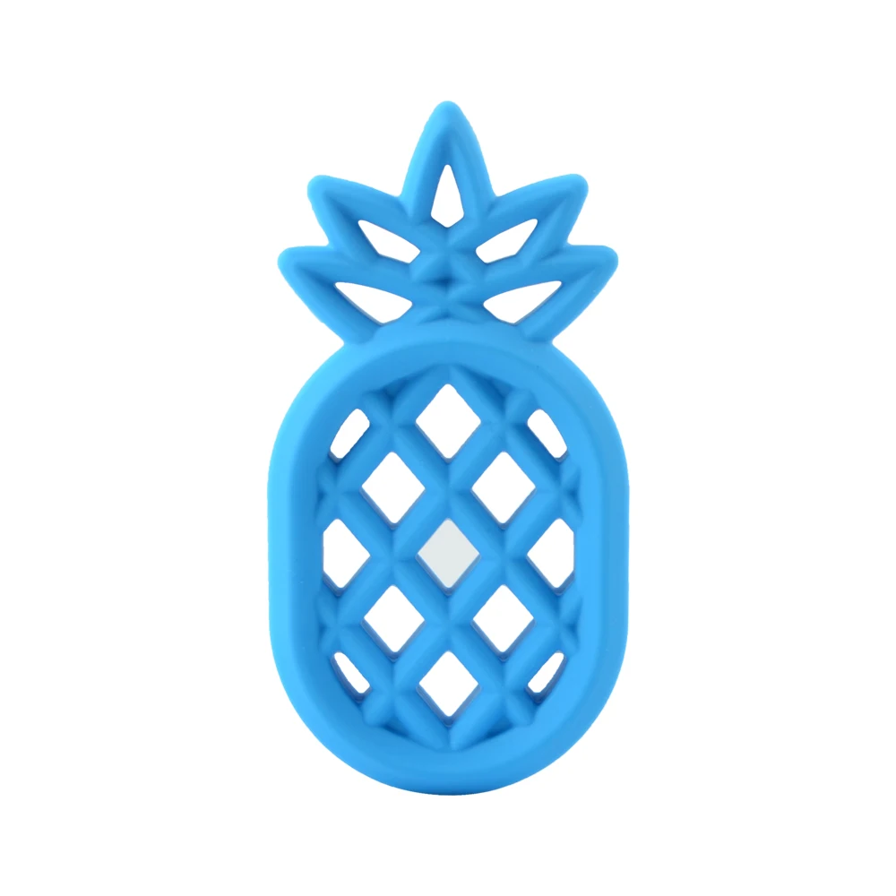 Pineapple 02 LOFCA, 1 шт., детский силиконовый прорезыватель, попкорн, фрукты, животное, подвеска, игрушка, без бисфенола, пищевая, силиконовая, прорезыватель, детский жевательный подарок для кормления - Цвет: Pineapple 02