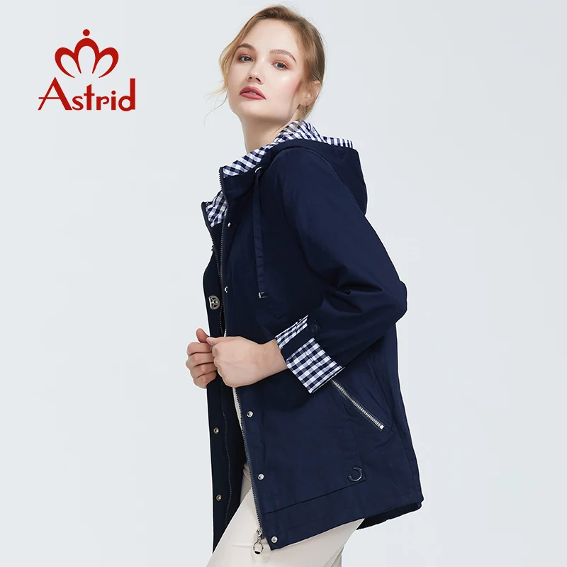 Astrid 2019 Осень новое поступление ветровка женская плюс размер короткое пальто для