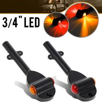 

1 Pair 3/4 Inch LED Trailer Fender Silhouette Light Truck Clearance Marker Light Warning Light Left and Right