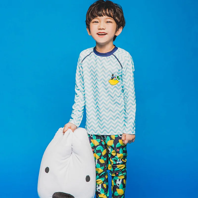 

Children Swimming Swimsuit BOY'S Split Type Big Boy Students Teenager Swimming Trunks Set Small CHILDREN'S Sun-resistant GIRL'S