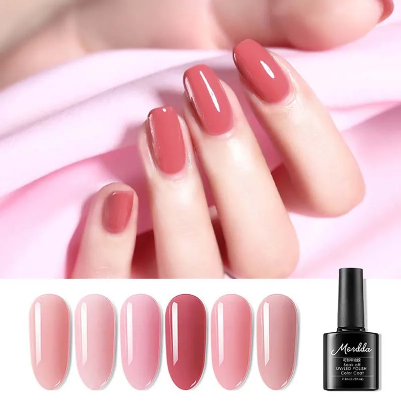 

2019 Fashion Nail Polish Nail Rose Powder Series 7.3ml Nail Polish Glue Art Tools Makeup Accessories Suitable Woman Girls Gifts