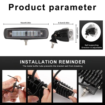 

Blue Working lamp 12000LM 7inch Row Car Off-road 8D Spotlight DC 10-30V