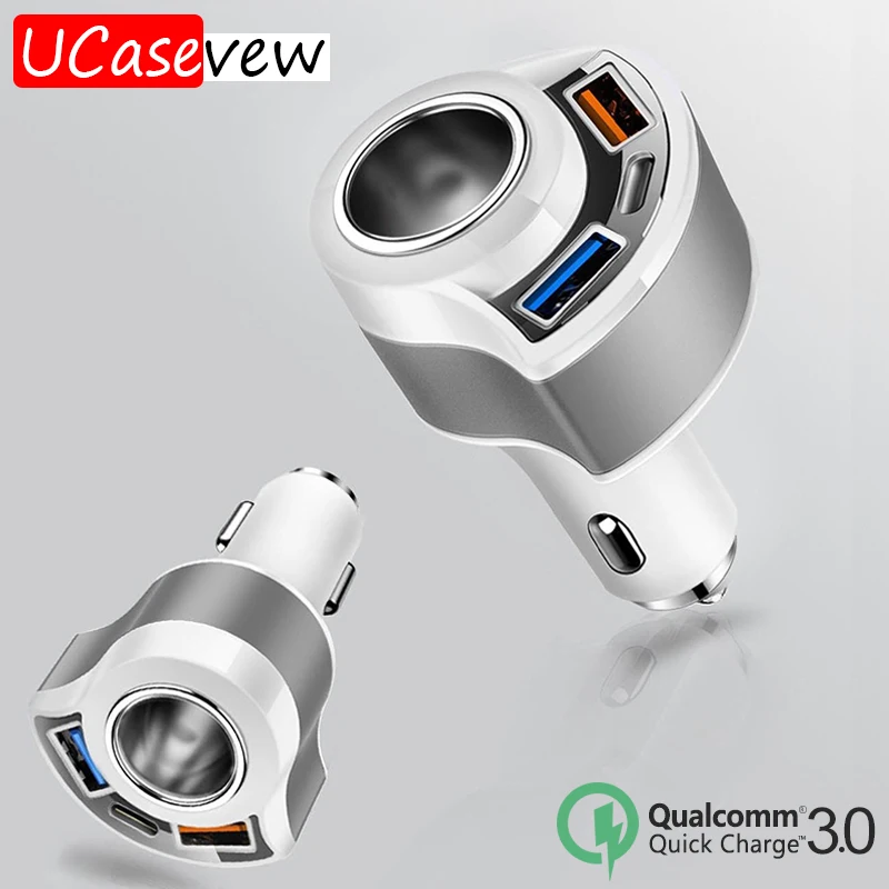 Автомобильное зарядное устройство QC 3 0 18 Вт быстрая зарядка прикуриватель для