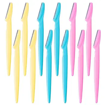 

12pcs Eyebrow Trimmers Portable Grooming Shavers Facial Razor For Women Eyebrow Eye Makeup Tool