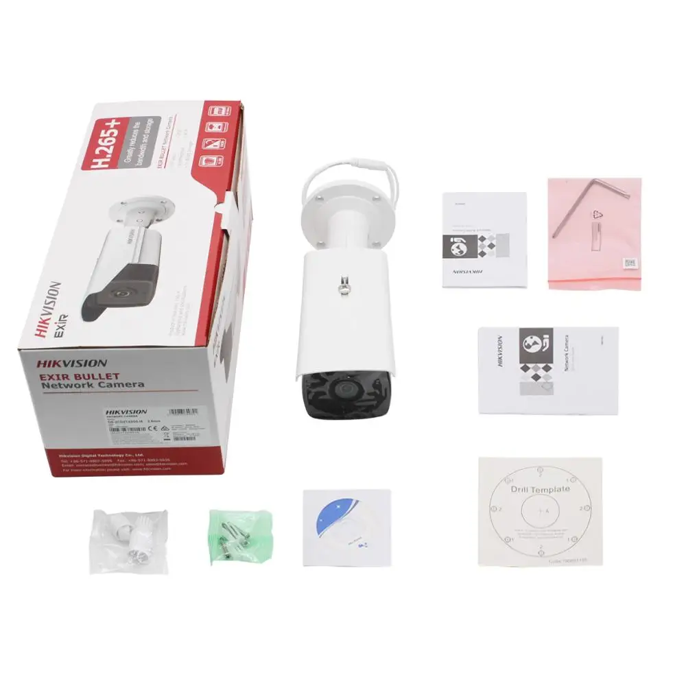 Hikvision New Video Surveillance Camera outdoor DS-2CD2T43G0-I5 4MP IR 50M Bullet POE IP Camera H.2