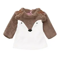 Милый флисовый свитер с длинными рукавами для новорожденных девочек и мальчиков с объемным рисунком; детская теплая куртка; сезон осень-зима; топы