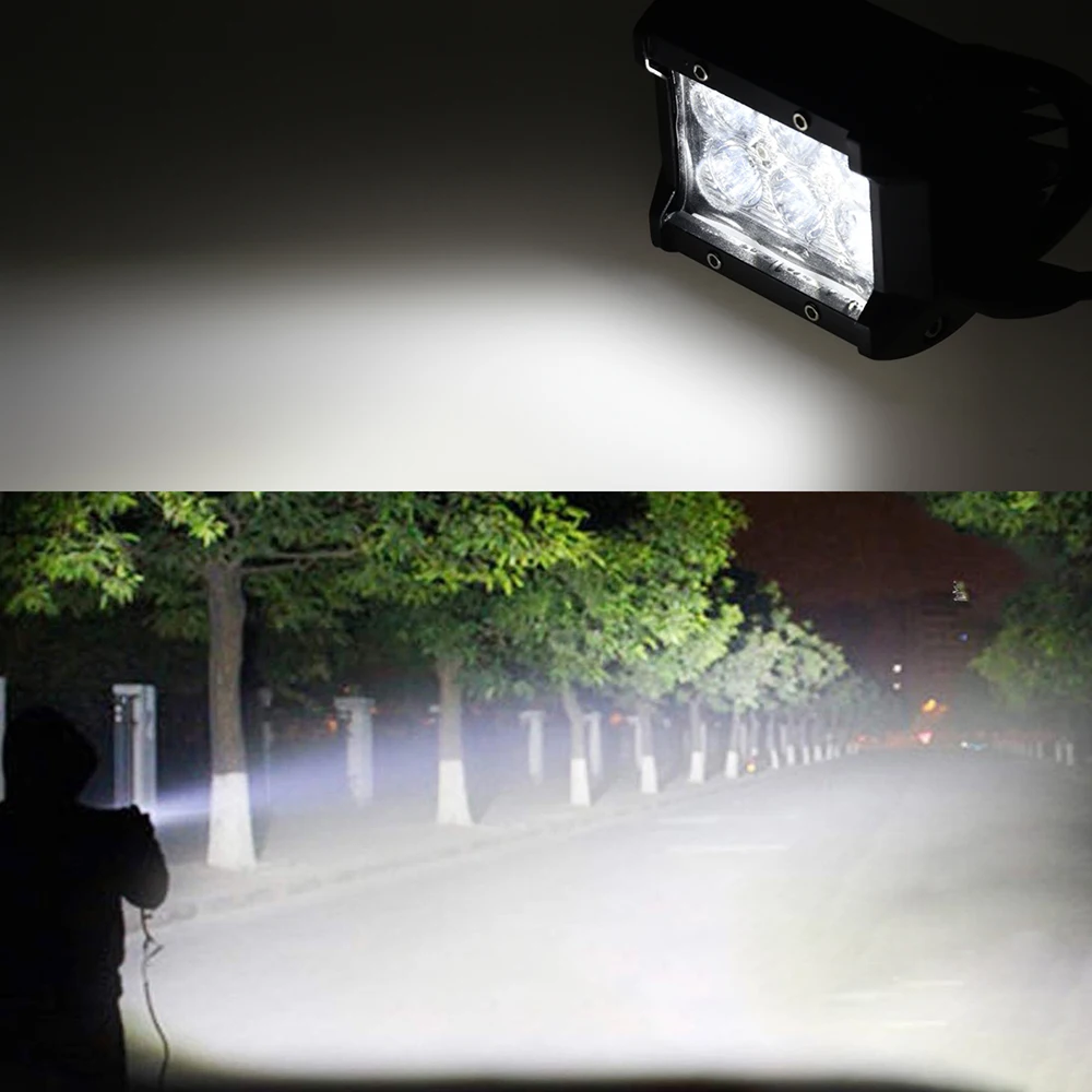 Led бар внедорожный 18 Вт Светодиодный светильник для 4x4 внедорожный ATV рабочий светильник для UTV трактор лодочные грузовики экскаватор 12 В 24 в рабочий светильник