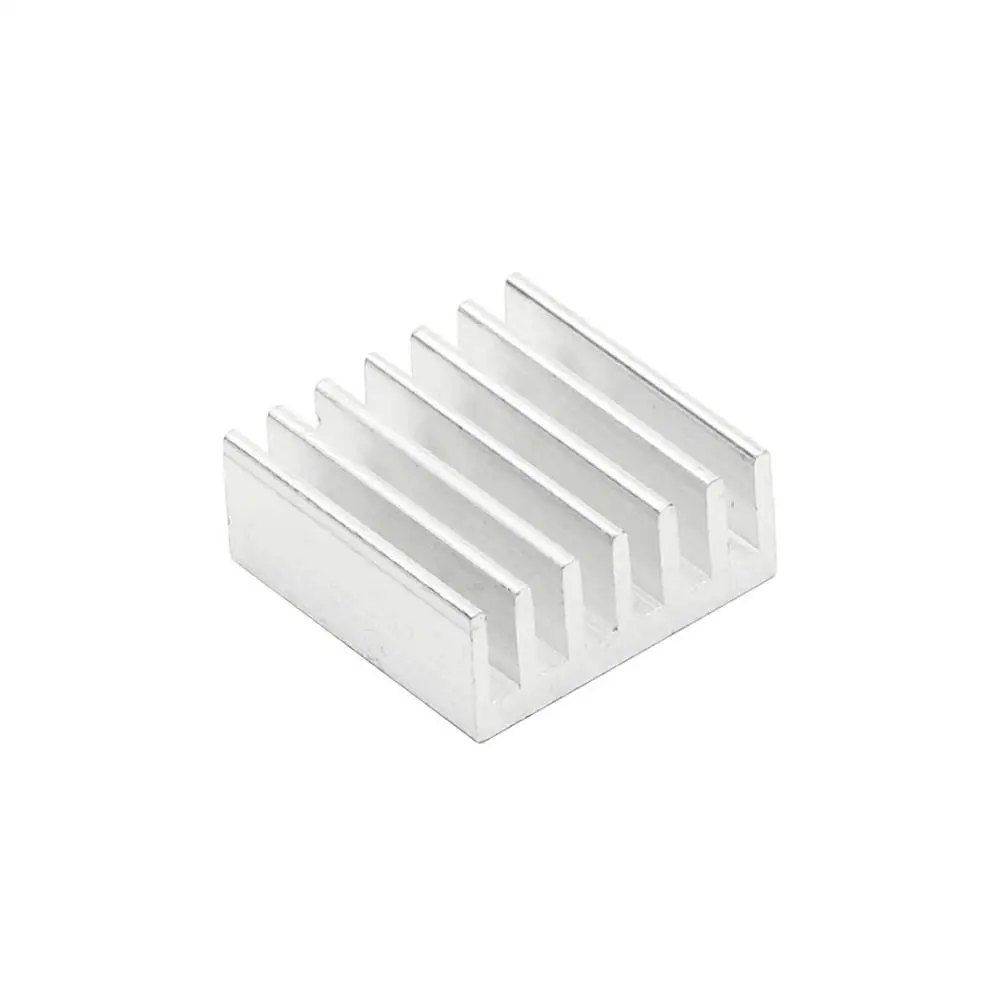Yonuon-radiador de Calor de Alumínio Prateado 100 Peças 14x14x6 mm para Cpu Gpu Vga Ram com Led e Fita de 3m Ventiladores e resfriadores - Imagem 4