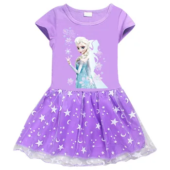 

Baby Girl Dress Summer 2020 Snow Queen Dresses Princess Elsa Anna Dress For Birthday Halloween Cosplay Costume Children Clothing