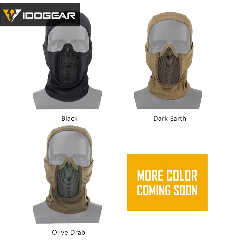 Тактическая Балаклава IDO GEAR сетчатая страйкбольная маска Полнолицевая