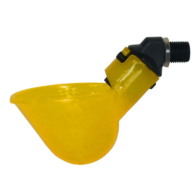 

100 pcs Automatic Quail Drinker Chicken Waterer Bowl With Yellow Nipple Farm poultry drinking water system Poultry supplies