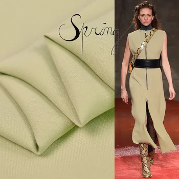 

Camel color 100% Silk Heavy Georgette Fabric For Women Dress 110cm wide 30Momme Fashion cloth For DIY Sewing 18 spring&autumn