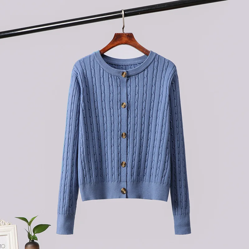 Модный теплый кардиган-пальто трикотажный свитер для женщин кардиган женский винтажный свитер Женская Кнопка твист полосатый кардиган женский - Цвет: 3