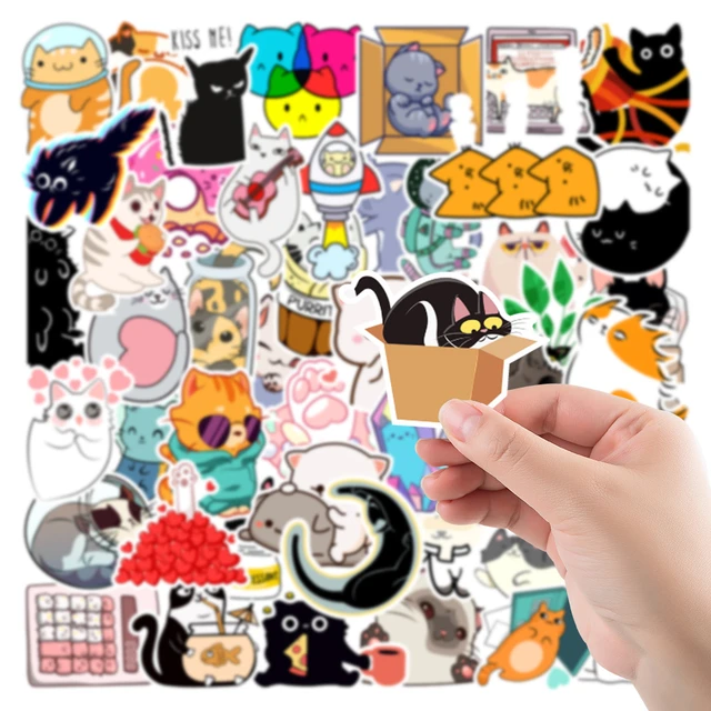 Mochi Peach Cat Sticker Pack 5PCS Stickers for Window Art Background Room  Living Room Decor Anime Car Funny Luggage Stickers - AliExpress