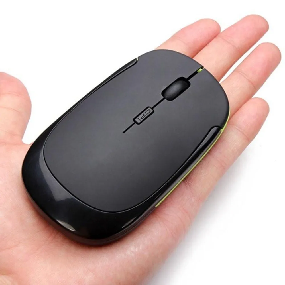 Тонкая беспроводная эргономичная мышь 2,4G 800-1200-1600 dpi, Регулируемая оптическая Ультратонкая мышь, USB Компьютерные Мыши для ПК, ноутбука, настольного компьютера