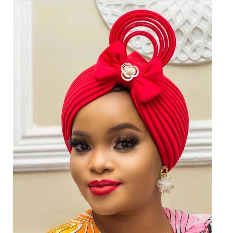 Nigerian Headtie PricePiece Red Pink Sego Gele Wedding Headgear  Head Wrap African Gele