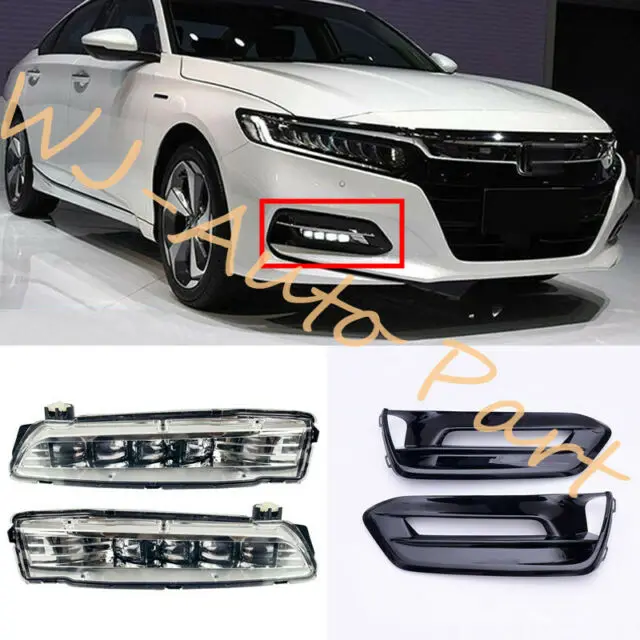 Подходит для Honda Accord- высококачественный передний бампер светодиодный противотуманный светильник в сборе(DRL) 1 комплект