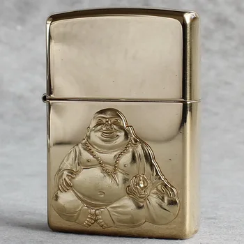 

oil lighter original Kerosene lighter Pure copper mirror windproof cigarette lighter cigar lighter gift for men