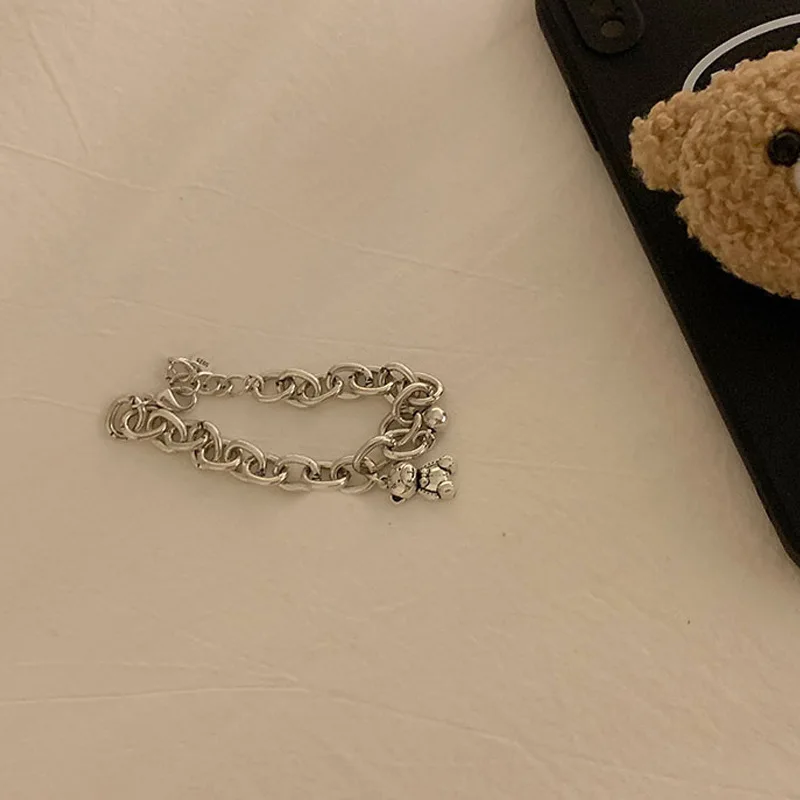 Bracelet jewelry Fashion Handmade Vintage Bear Pendent Charm Bracelet &Bangle Women Wedding Luxury Jewelry