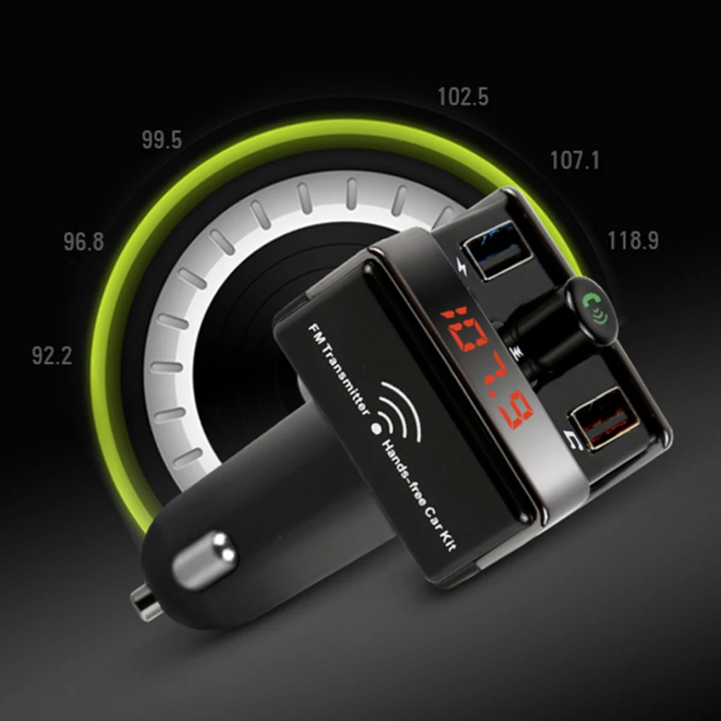 MP3-плеер беспроводной fm-передатчик Handsfree USB автомобильный Bluetooth двойной USB интерфейс MP3-плеер зарядное устройство