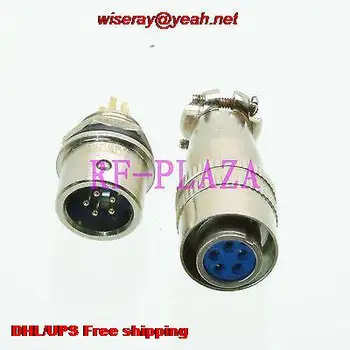 

DHL/EMS 100pcs Aviation Plug M9 9mm 5pin male Quick for Panel Chassis Metal-A6
