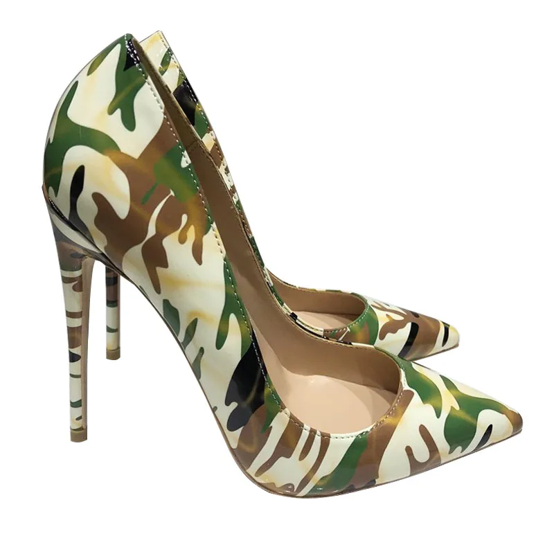 Camouflage pointed toe stiletto all 