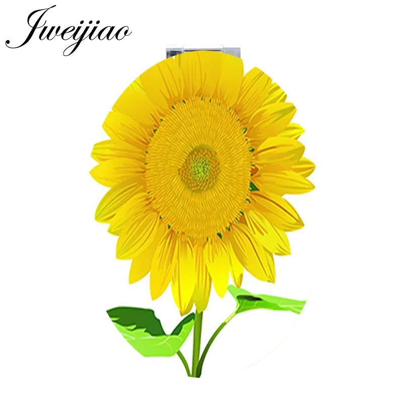 XR04 JWEIJIAO Sunflowera овальное карманное зеркало в кожаной оправе желтые цветы Лотос лилии ручной Макияж зеркала на Рождество лучший подарок KL75 - Цвет: XR04