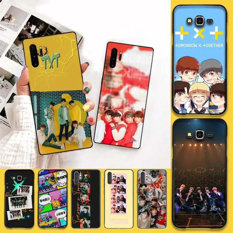 CUTEWANAN KPOP TXT Tomorrow X Together Soft Shell Phone Case Capa For Samsung Galaxy J7 J8 J6 Plus 2018 Prime Note 7 8 9 10 pro | Мобильные