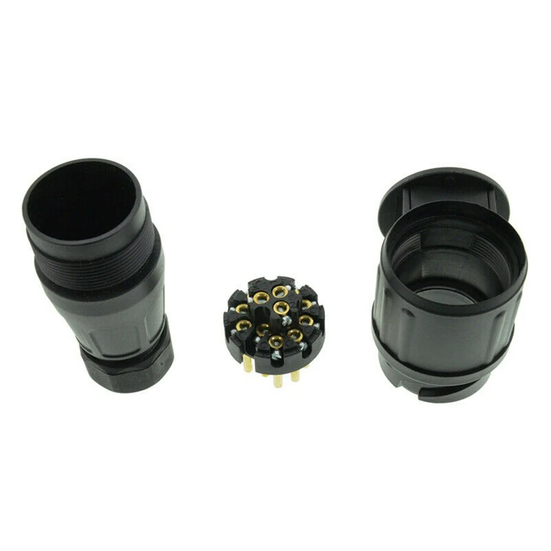 12V 13 Pin Электрический прицеп Штепсель для автофургона авто-Стайлинг Пластик 13 полюс проводов разъем адаптера черный прицеп для штепсельной вилки - Название цвета: Черный