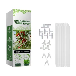 Plant Holder Tomato Trellis Tower Plant Cage Plant Stand Garden Plant Support Rods Cage Long Steel with Plastic Tellis