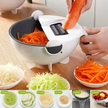 

Hot Multifunctional Magic Rotate Vegetable Cutter Slicer Chopper Portable Grater Kitchen Tool Hogard