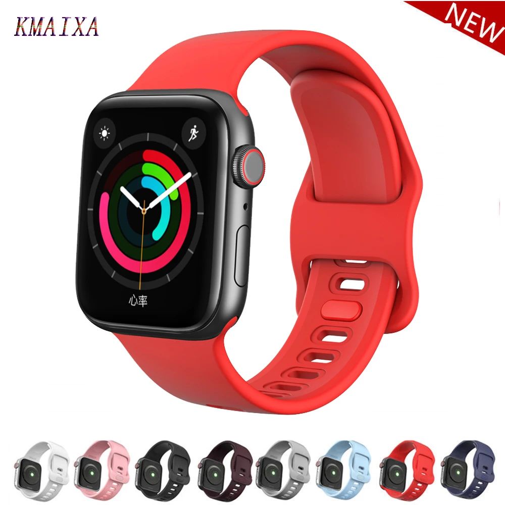 Спортивный силиконовый ремешок для Apple watch 5, 4 ремешка, 44 мм, 40 мм, iWatch band, correa, 42 мм, 38 мм, ремешок для часов, pulseira, Apple watch, 5, 4, 3, 2, 44