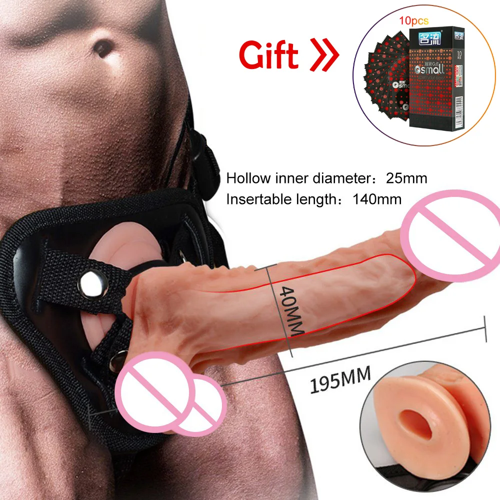 Couples Wearable Huge Dildo Women Men Safe Panties Strapon Dildo Strap On Dildo Realistic Sex Toys Adult Dildo With Free Condoms - Dildos